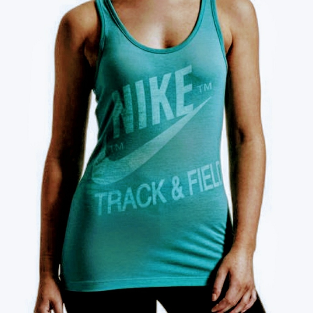 Nike Track & Field teal tank top xs brand new